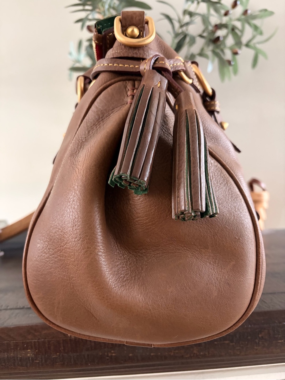 Dooney and Bourke Large Florentine Leather Satchel - Picture 5 of 9